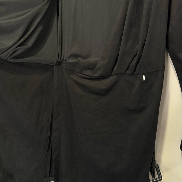 NWT Zara Blogger Favorite Faux Suede V-neck Long Sleeve Belted Mini Dress Large - Picture 6 of 14